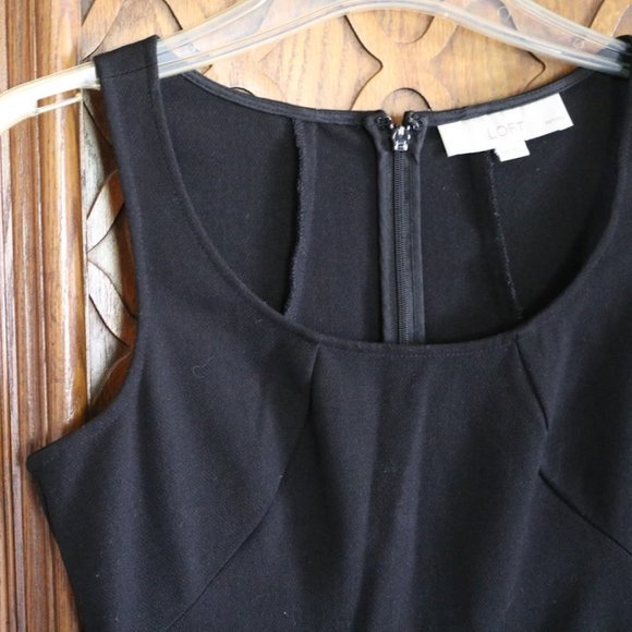 Ann Taylor LOFT Black Fit and Flare Ponte Dress - Style 332411 - Picture 4 of 16